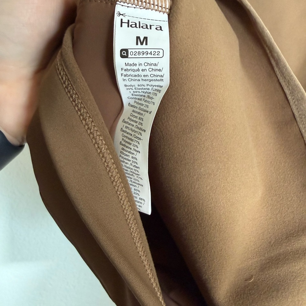 Halara Hooded Zipper Long Sleeve Thumb Hole Running Down Jacket Otter NWT Medium - Picture 11 of 14